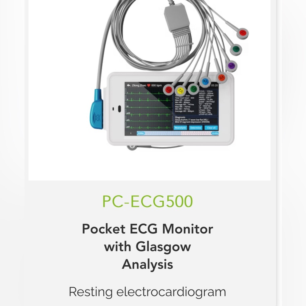 Pocket EKG-500 Machine with AI
12 & 6 Lead by WELLVUE
IMMEDIATE TEST RESULTS!!!